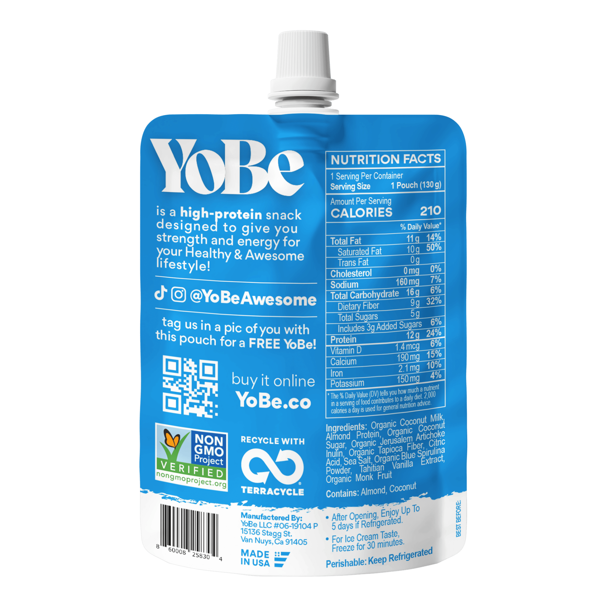 Vanilla Blue Spirulina 💙 - YoBe.co